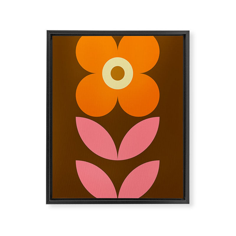 Retro Flower 10A Framed Canvas Print Gallery Image 8