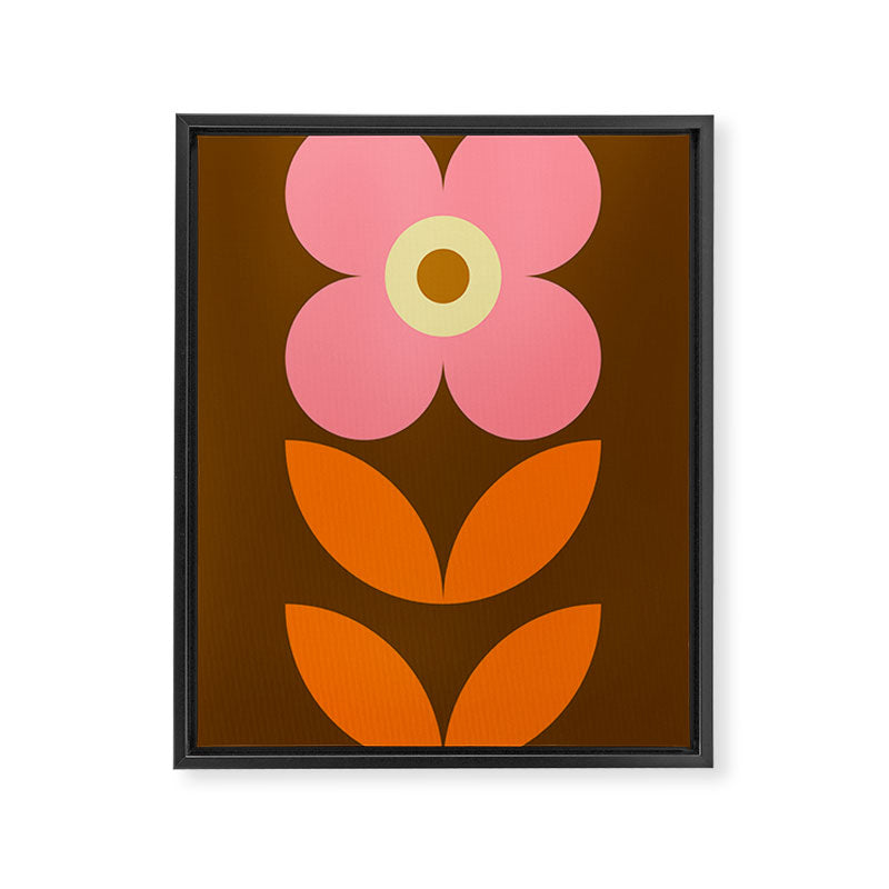 Retro Flower 10B Framed Canvas Print Gallery Image 8