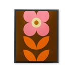 Retro Flower 10B Framed Canvas Print Gallery Image 8