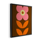 Retro Flower 10B Framed Canvas Print Gallery Image 2
