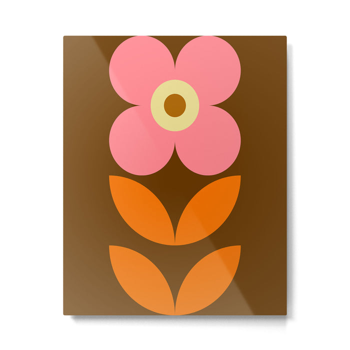Retro Flower 10B Metal Print Gallery Image 1