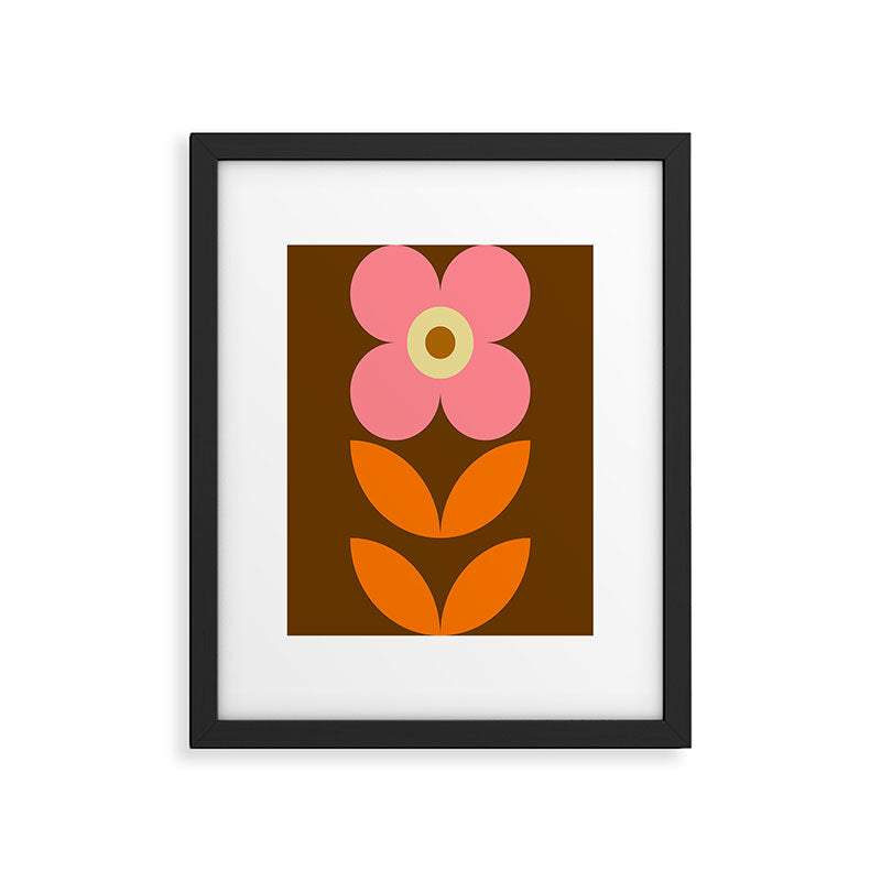 Retro Flower 10B Framed Art Print Gallery Image 6
