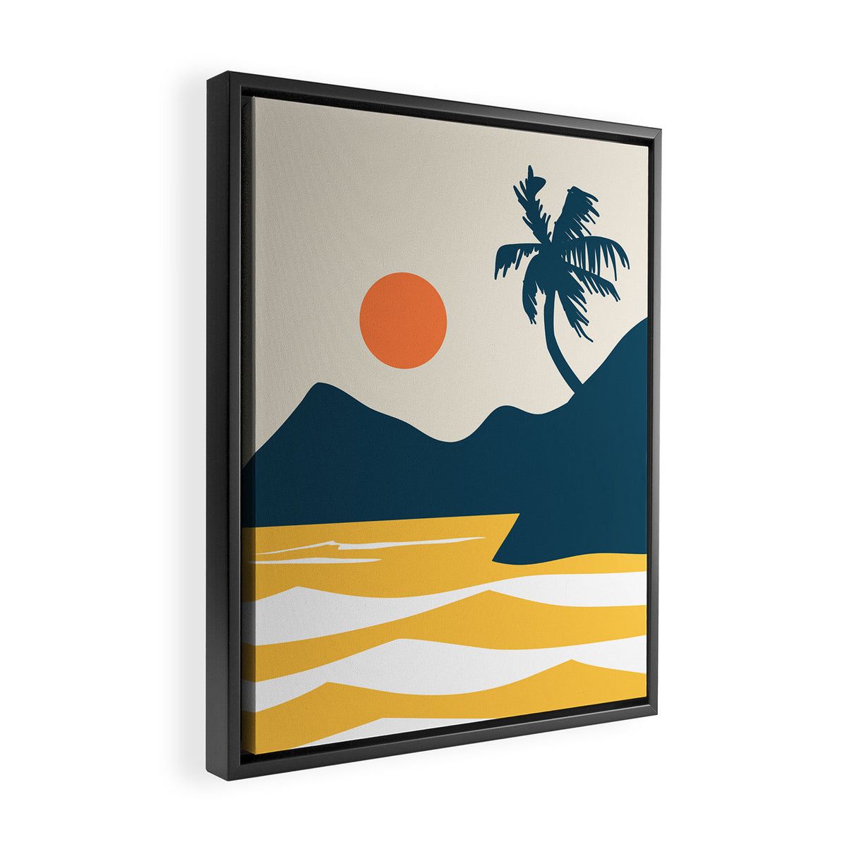 Retro Landscape 02B Framed Canvas Print Gallery Image 2