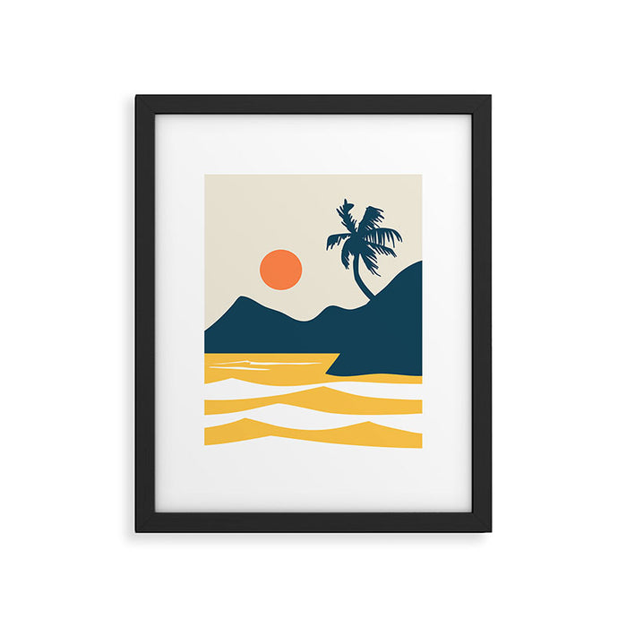 Retro Landscape 02B Framed Art Print Gallery Image 1