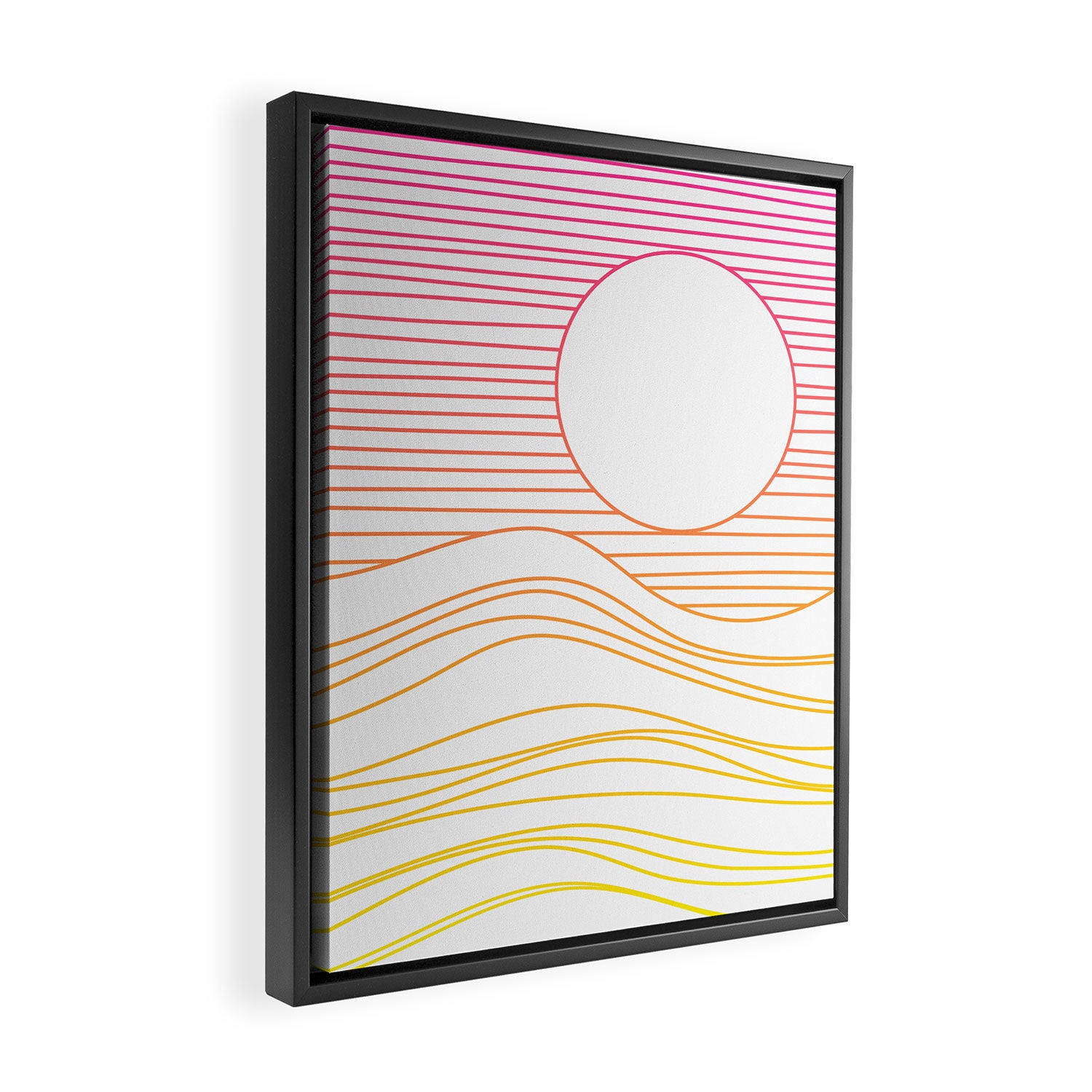 Retro Landscape 04A Framed Canvas Print Gallery Image 2