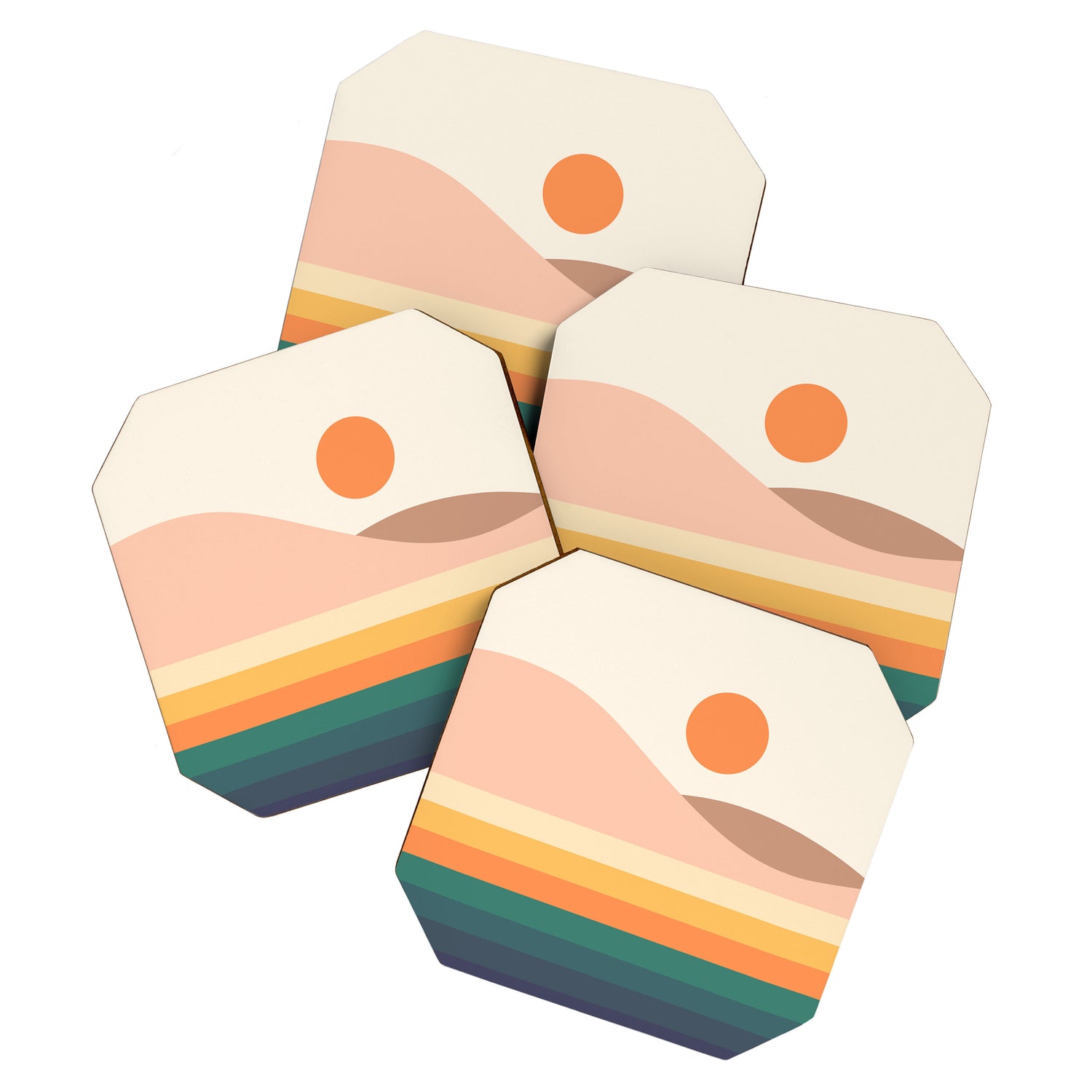 Retro Landscape 06B Coaster Gallery Image 1