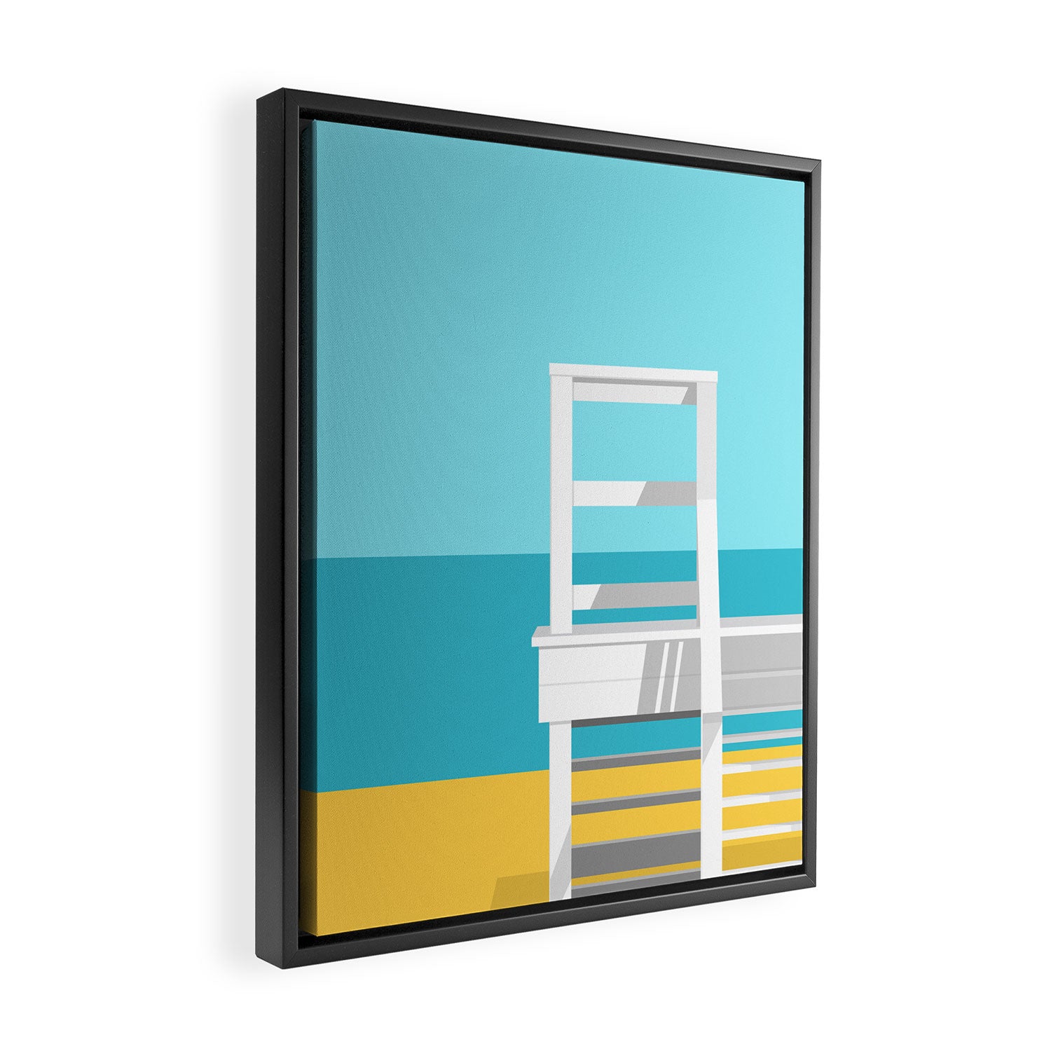 Summer Beach 01A Framed Canvas Print Gallery Image 2