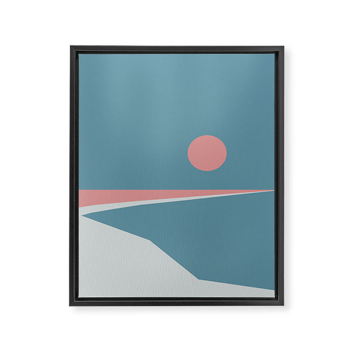 Sunset at Newton Framed Canvas Print Gallery Image 1