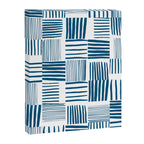 Torn Lines Abstract 03 White Blue Canvas Print Gallery Image 6