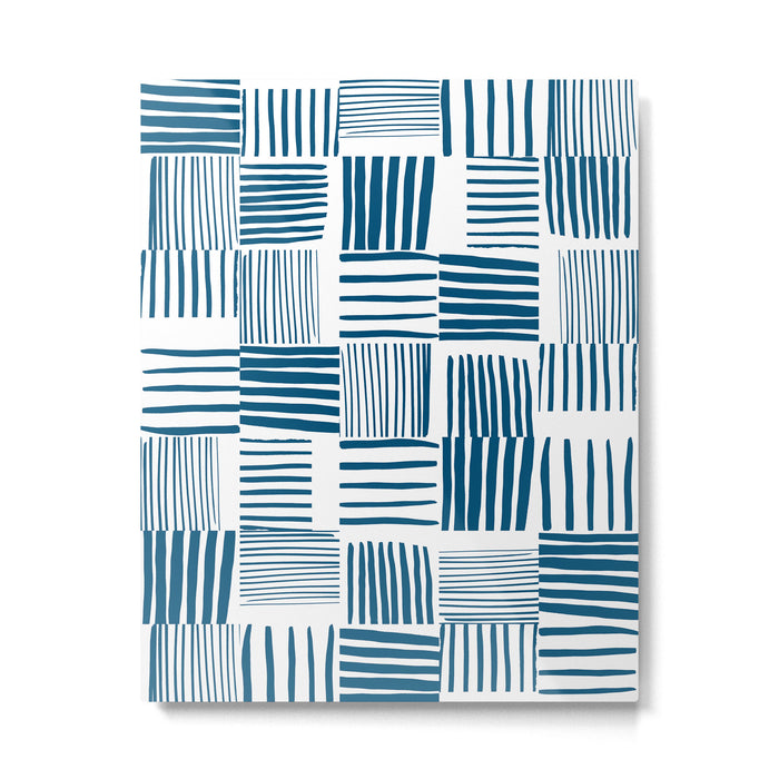 Torn Lines Abstract 03 White Blue Metal Print Gallery Image 1
