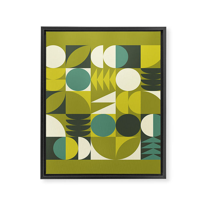 Vintage Geometric 01D Framed Canvas Print Gallery Image 1