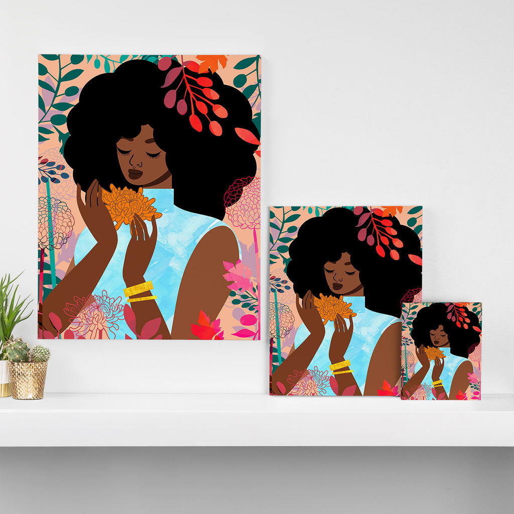 Chrysanthemums in November Canvas Print Gallery Image 3