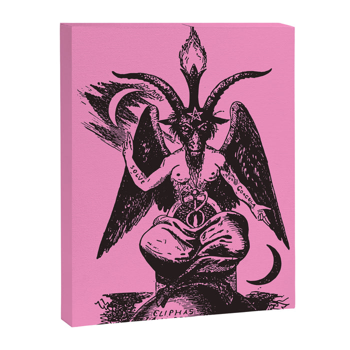 Black and Pink Baphomet Canvas Print Gallery Image 1