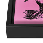 Black and Pink Baphomet Framed Canvas Print Gallery Image 3