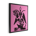 Black and Pink Baphomet Framed Canvas Print Gallery Image 2