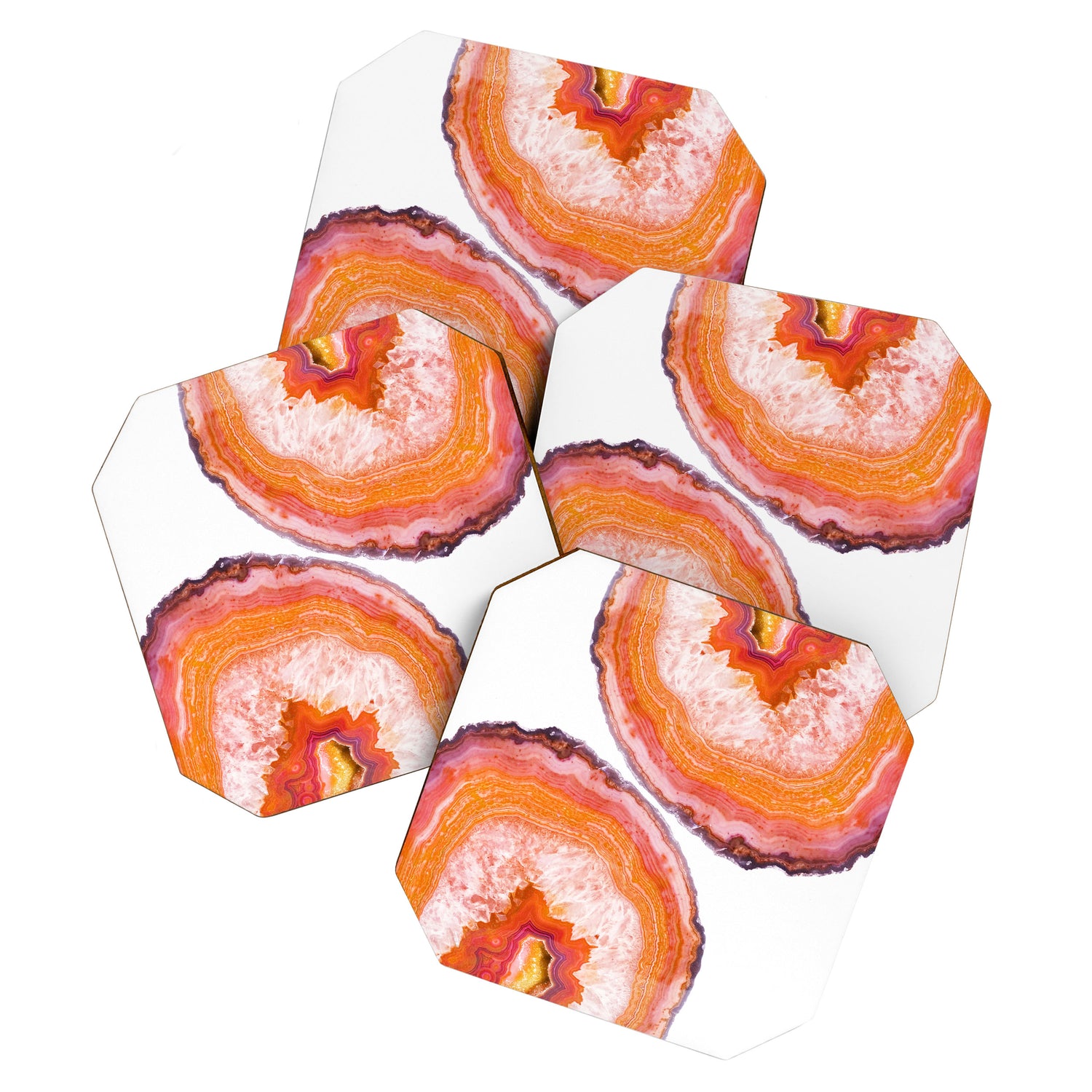 Carnelian Agate Slices Coaster Gallery Image 1