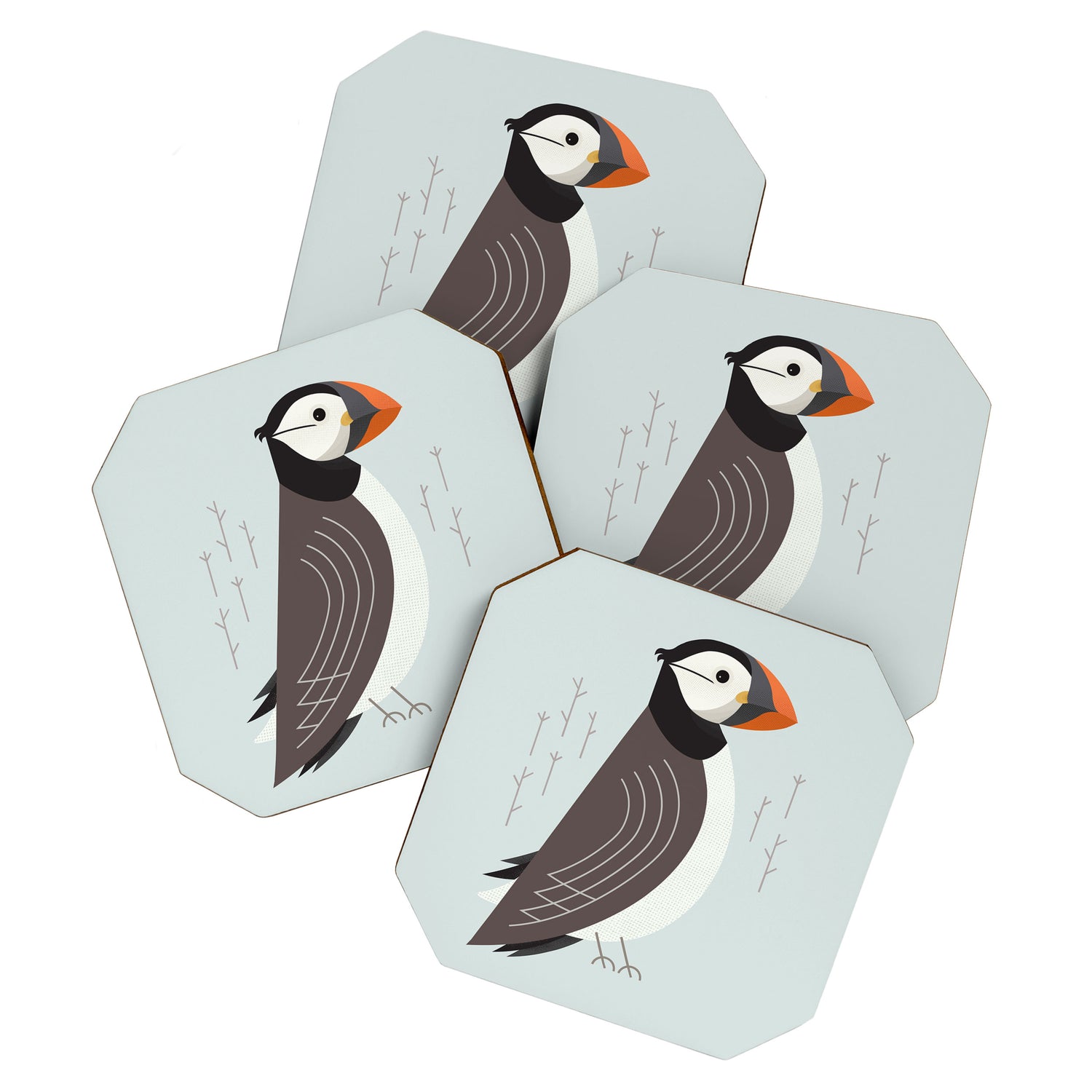 Atlantic Puffin, Bird of United Kingdom Coaster Gallery Image 1