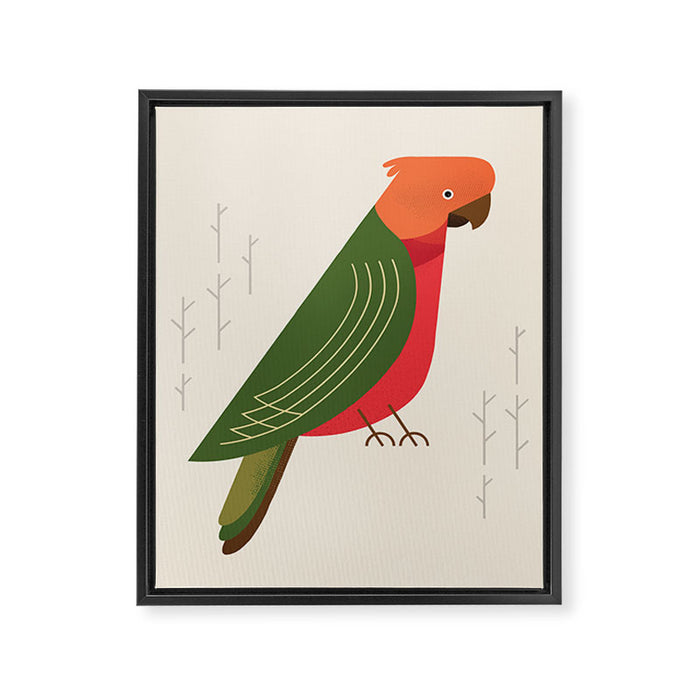 Australian King Parrot, Bird of Australia Framed Canvas Print Gallery Image 1