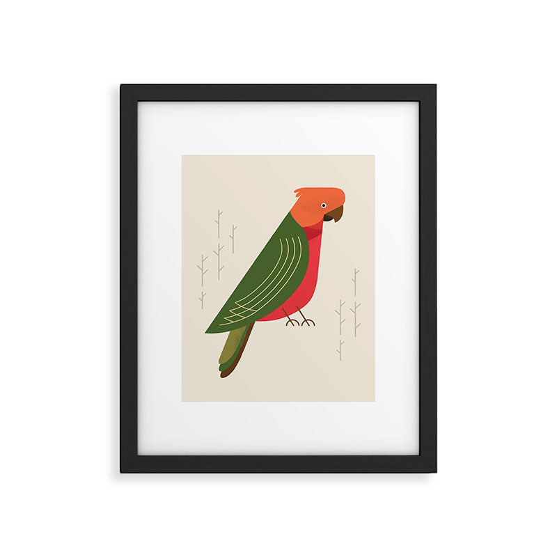 Australian King Parrot, Bird of Australia Framed Art Print Gallery Image 6