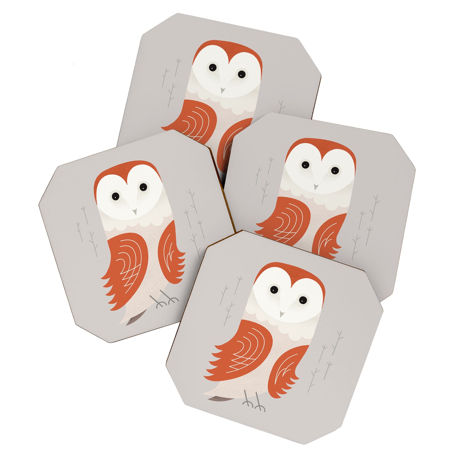 Barn Owl, Bird of United Kingdom Coaster Gallery Image 1