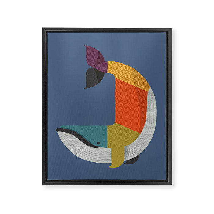 Blue Whale Framed Canvas Print Gallery Image 1