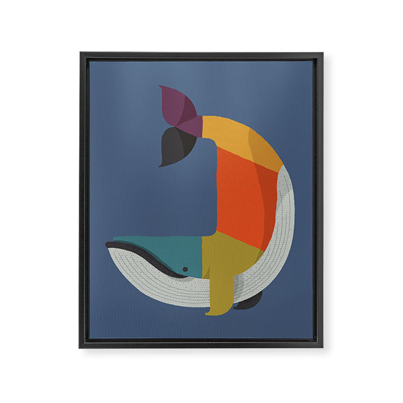 Blue Whale Framed Canvas Print Gallery Image 8