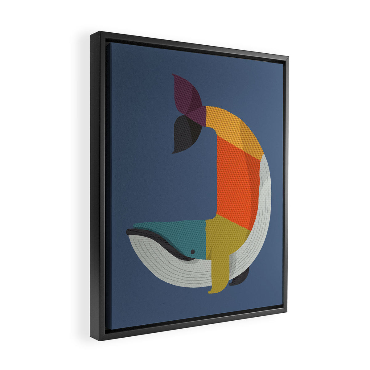 Blue Whale Framed Canvas Print Gallery Image 2
