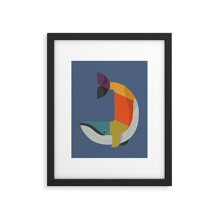 Blue Whale Framed Art Print Gallery Image 1
