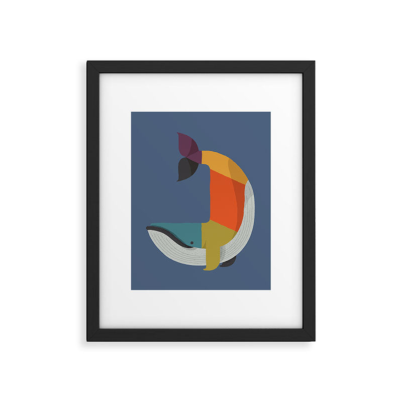 Blue Whale Framed Art Print Gallery Image 6