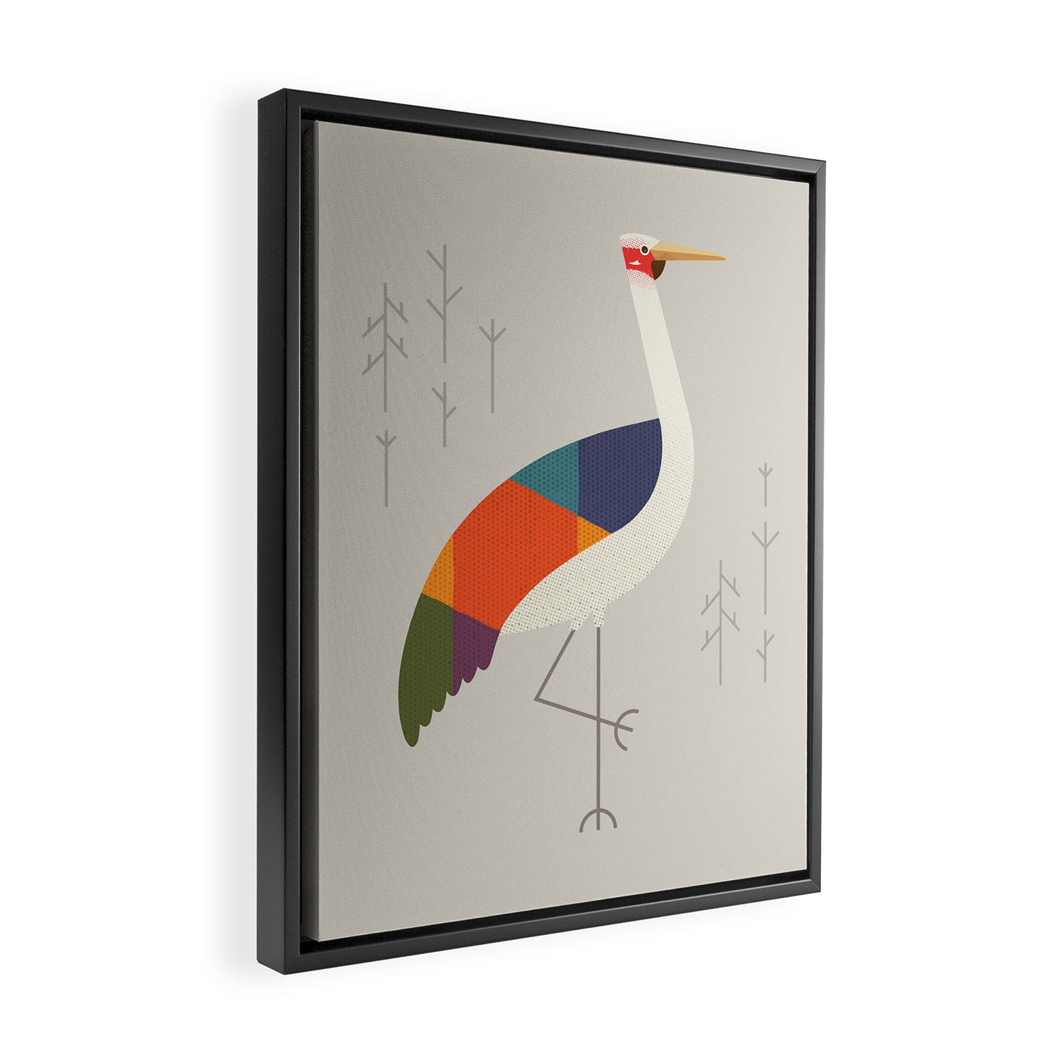 Brolga Framed Canvas Print Gallery Image 2