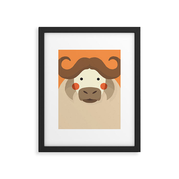 Cape Buffalo, Animal Portrait Framed Art Print Gallery Image 1