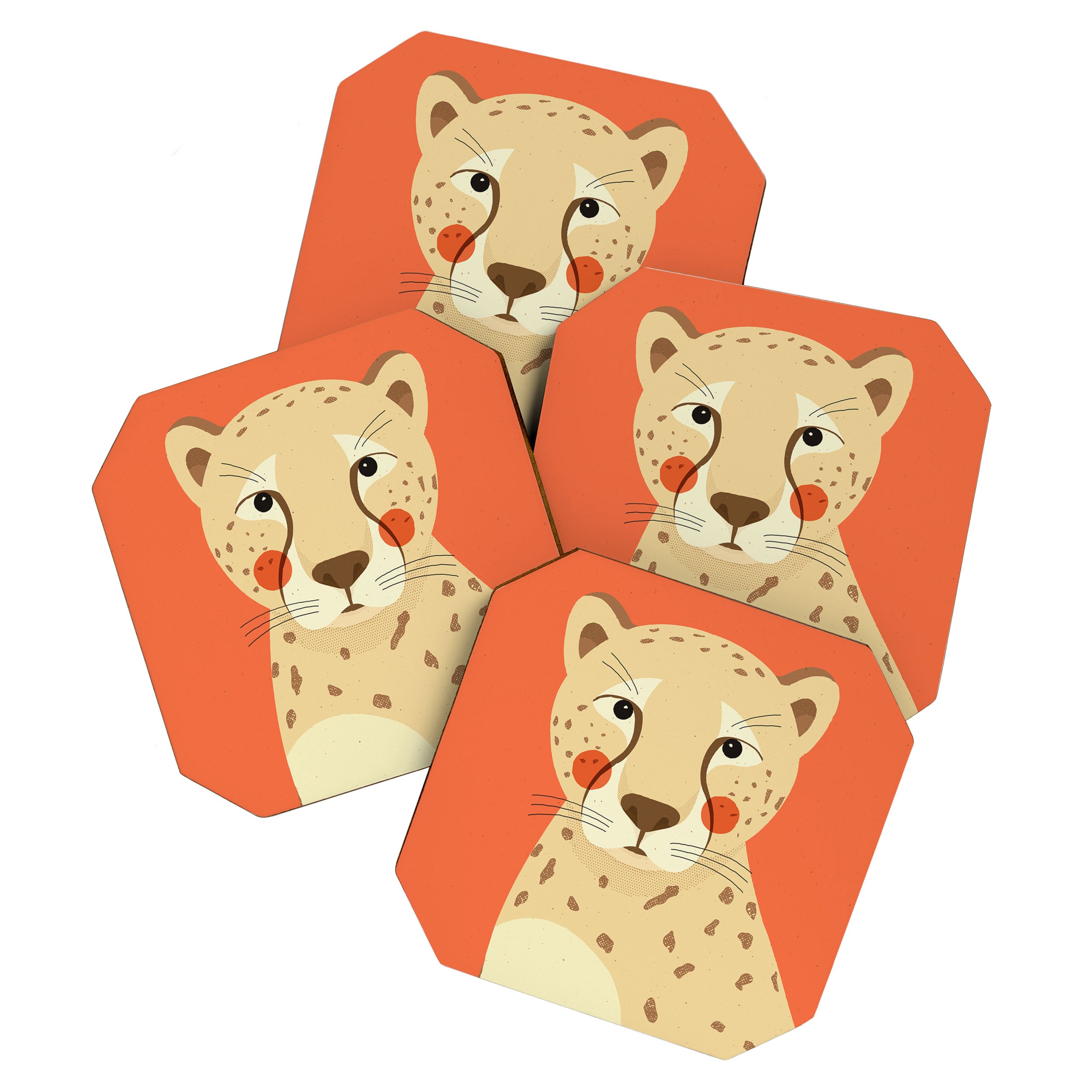 Cheetah, Animal Portrait Coaster Gallery Image 1