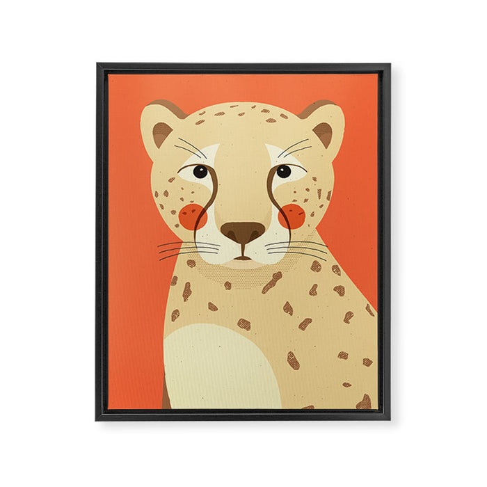 Cheetah, Animal Portrait Framed Canvas Print Gallery Image 1