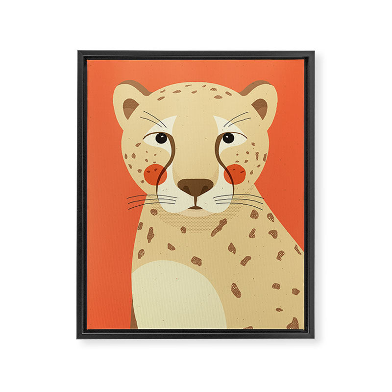 Cheetah, Animal Portrait Framed Canvas Print Gallery Image 8