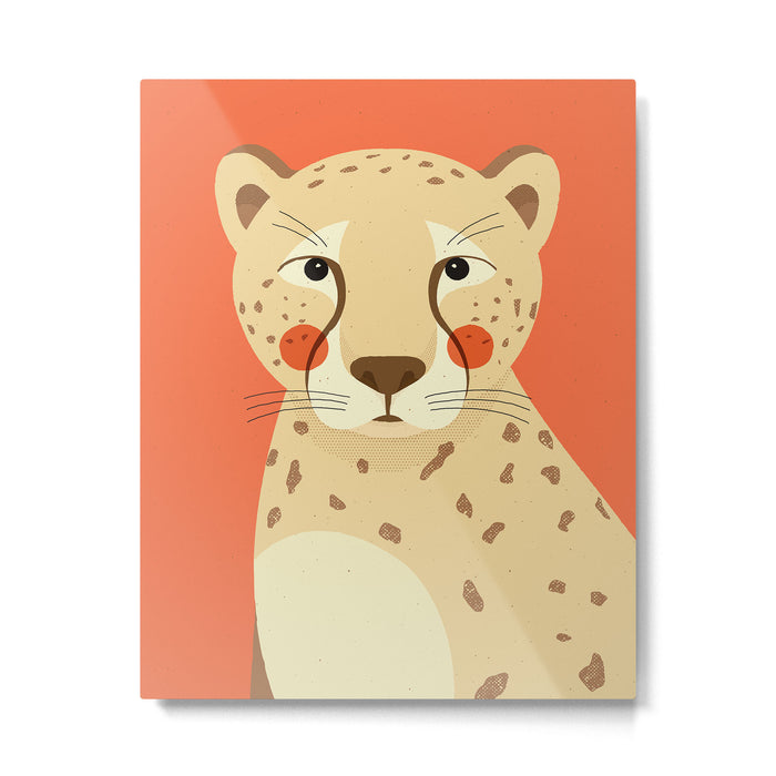 Cheetah, Animal Portrait Metal Print Gallery Image 1