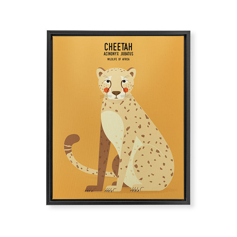 Cheetah, Wildlife of Africa Framed Canvas Print Gallery Image 8