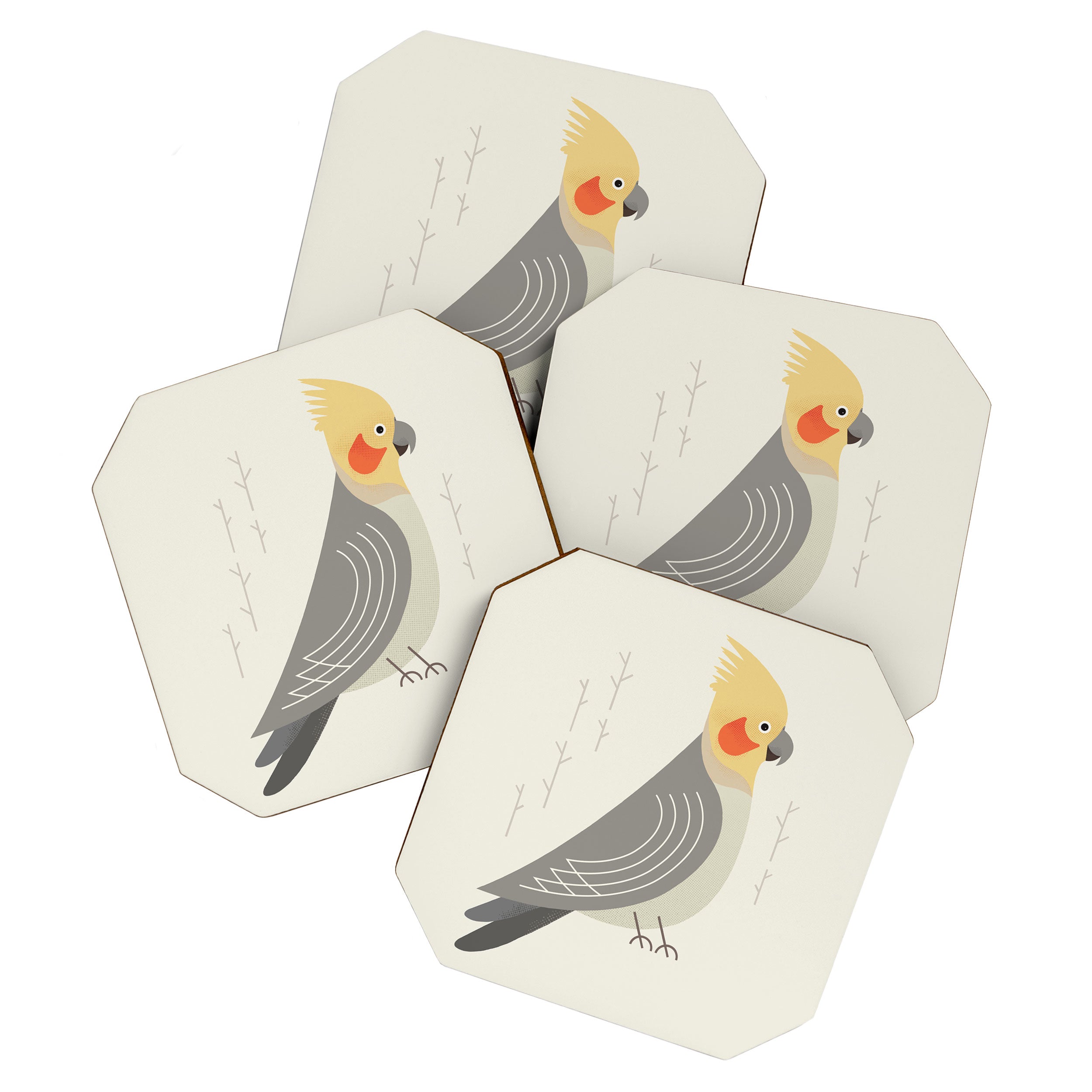 Cockatiel, Bird of Australia Coaster Gallery Image 1