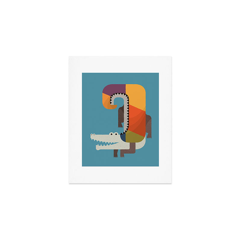 Crocodile Art Print Gallery Image 1