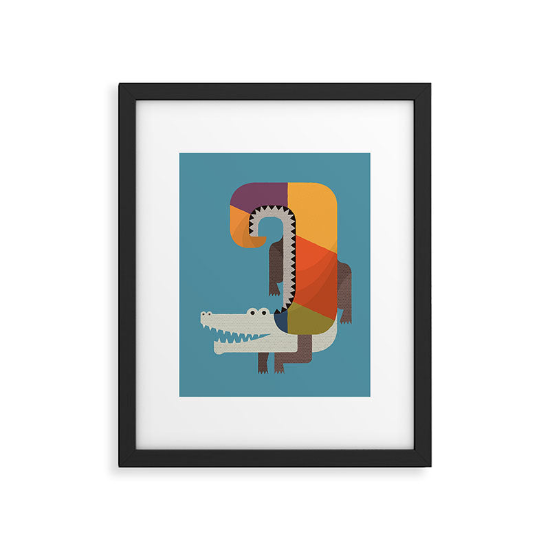 Crocodile Framed Art Print Gallery Image 6