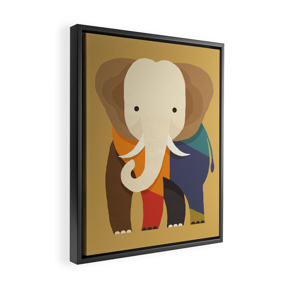 Elephant Framed Canvas Print Gallery Image 2