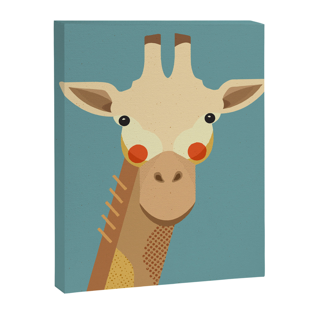 Giraffe, Animal Portrait Canvas Print Gallery Image 8