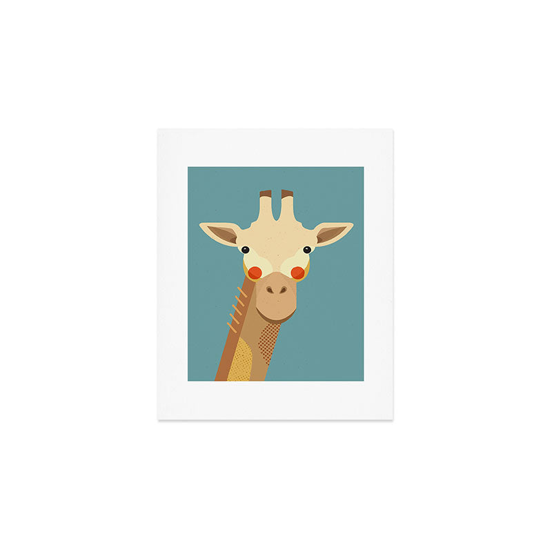 Giraffe, Animal Portrait Art Print Gallery Image 1