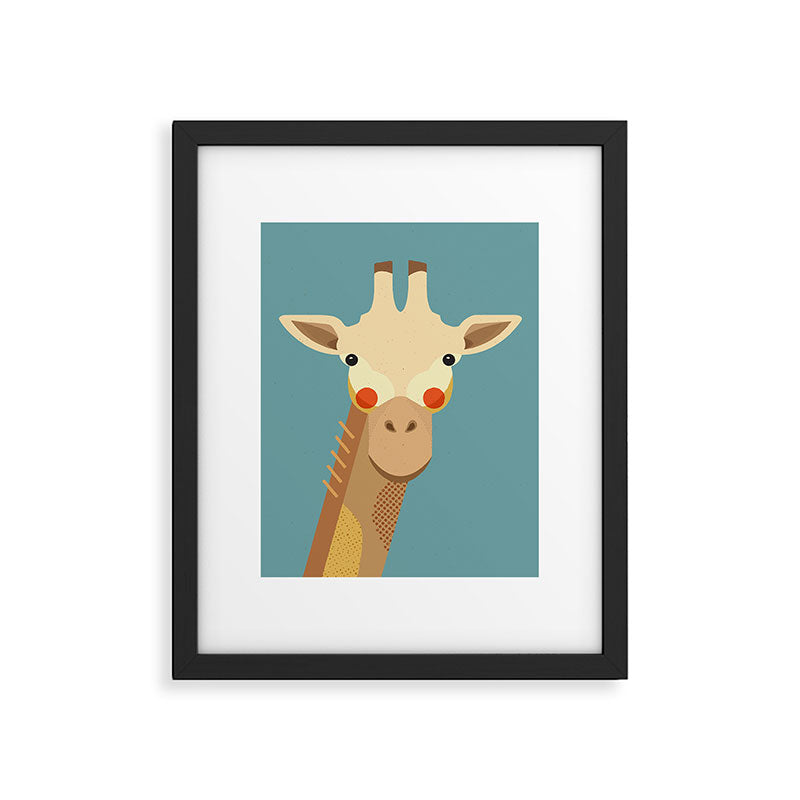 Giraffe, Animal Portrait Framed Art Print Gallery Image 6