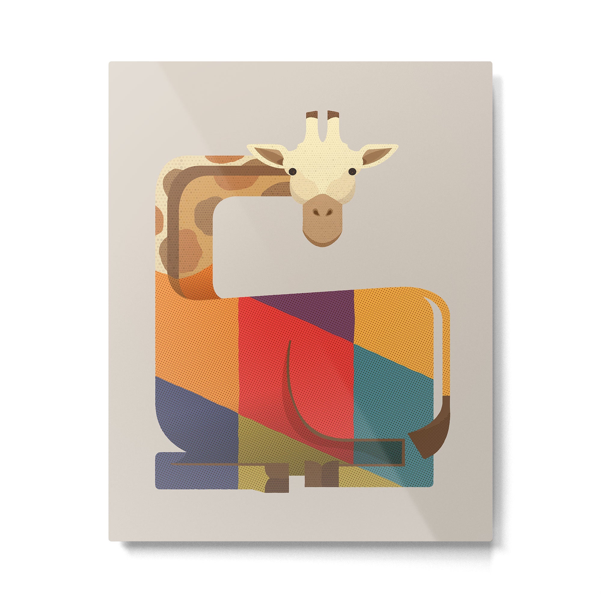Giraffe Metal Print Gallery Image 6
