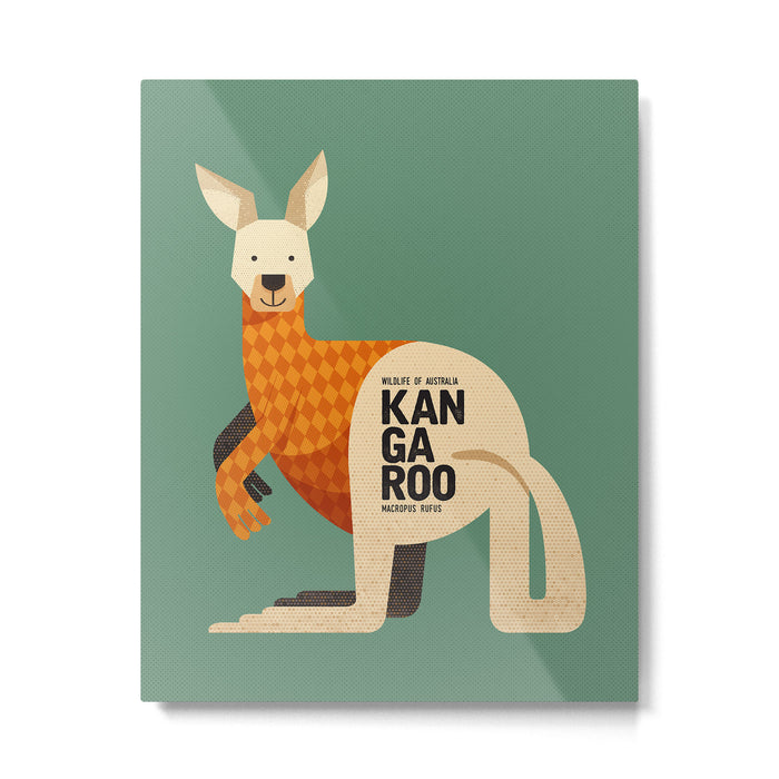 Hello Kangaroo Metal Print Gallery Image 1