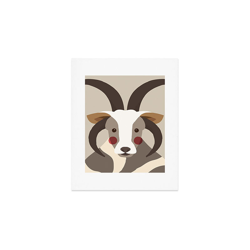 Jacob Sheep Animal Portrait Art Print Gallery Image 1