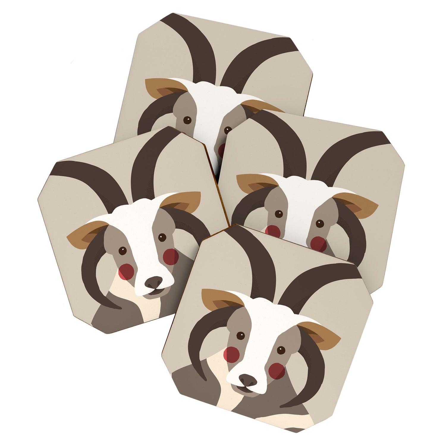 Jacob Sheep Animal Portrait Coaster Gallery Image 1