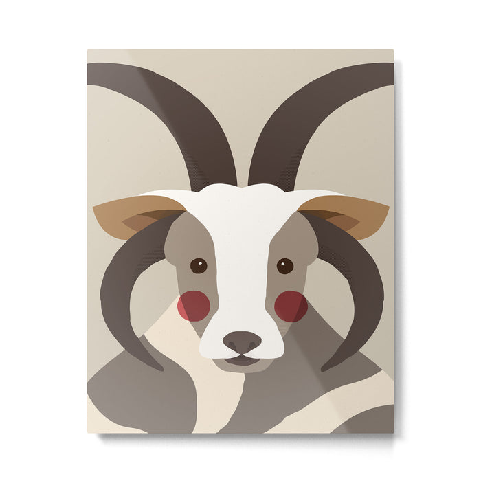 Jacob Sheep Animal Portrait Metal Print Gallery Image 1