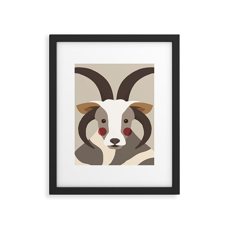 Jacob Sheep Animal Portrait Framed Art Print Gallery Image 6