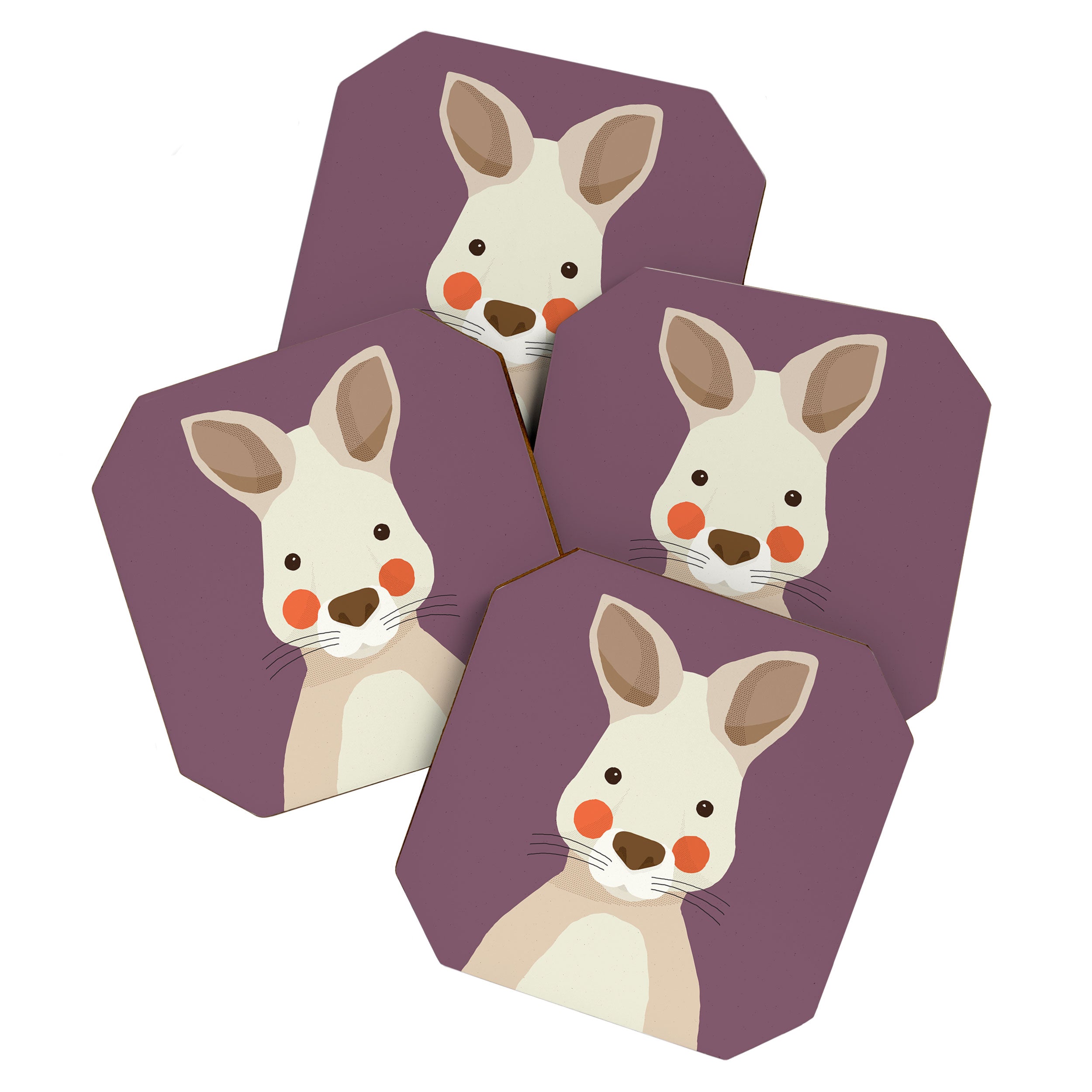 Kangaroo, Animal Portrait Coaster Gallery Image 1